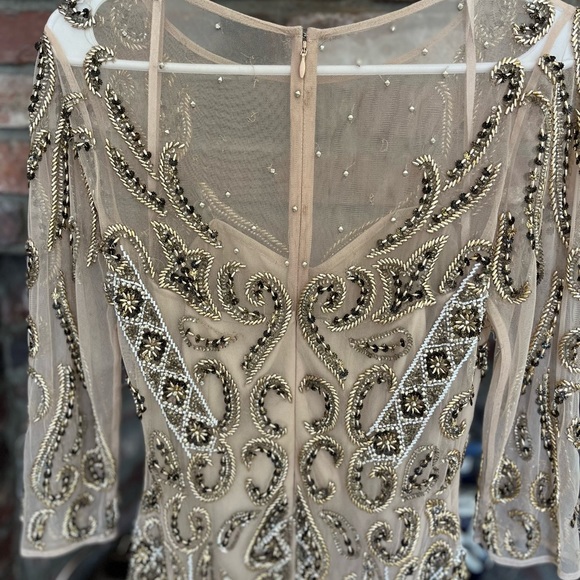 Lara Bodycon Embellished Gold Dress - Picture 7 of 7